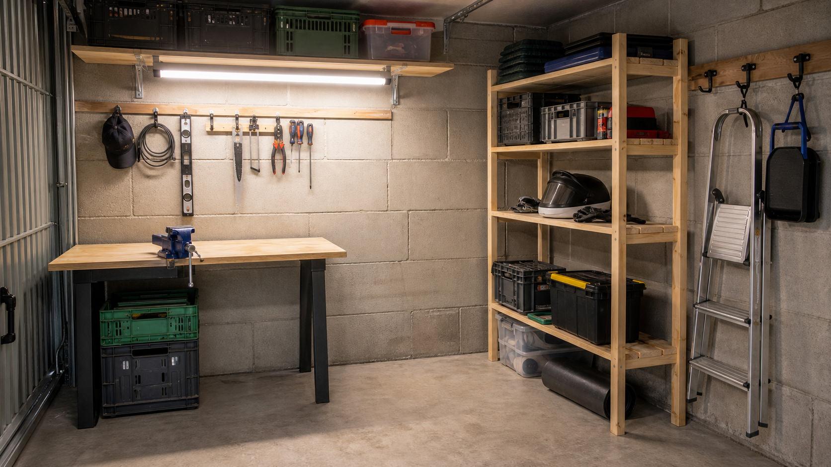 Garagebox praktisch maken met een klein budget