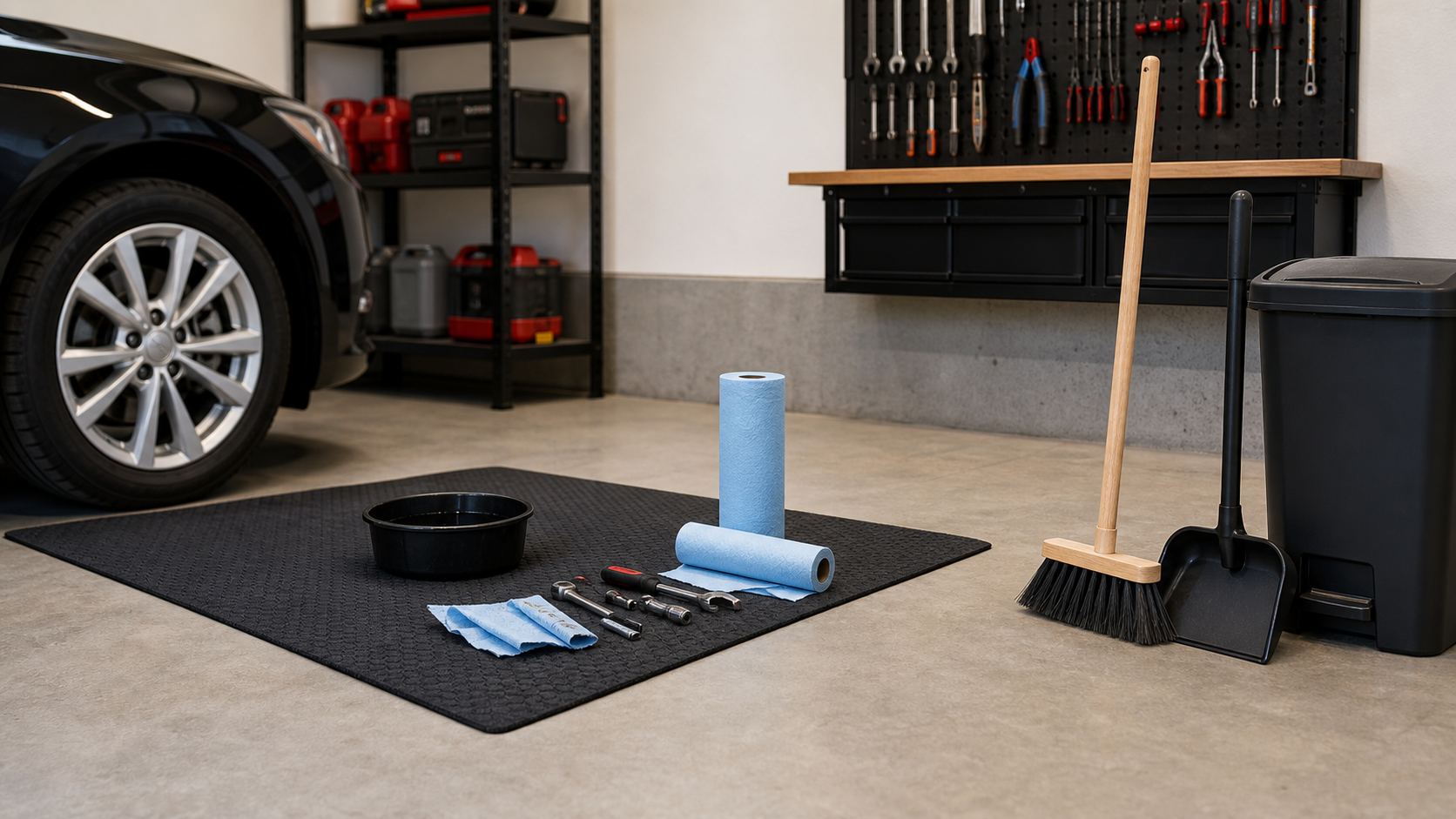 Garagebox schoon houden tijdens sleutelen